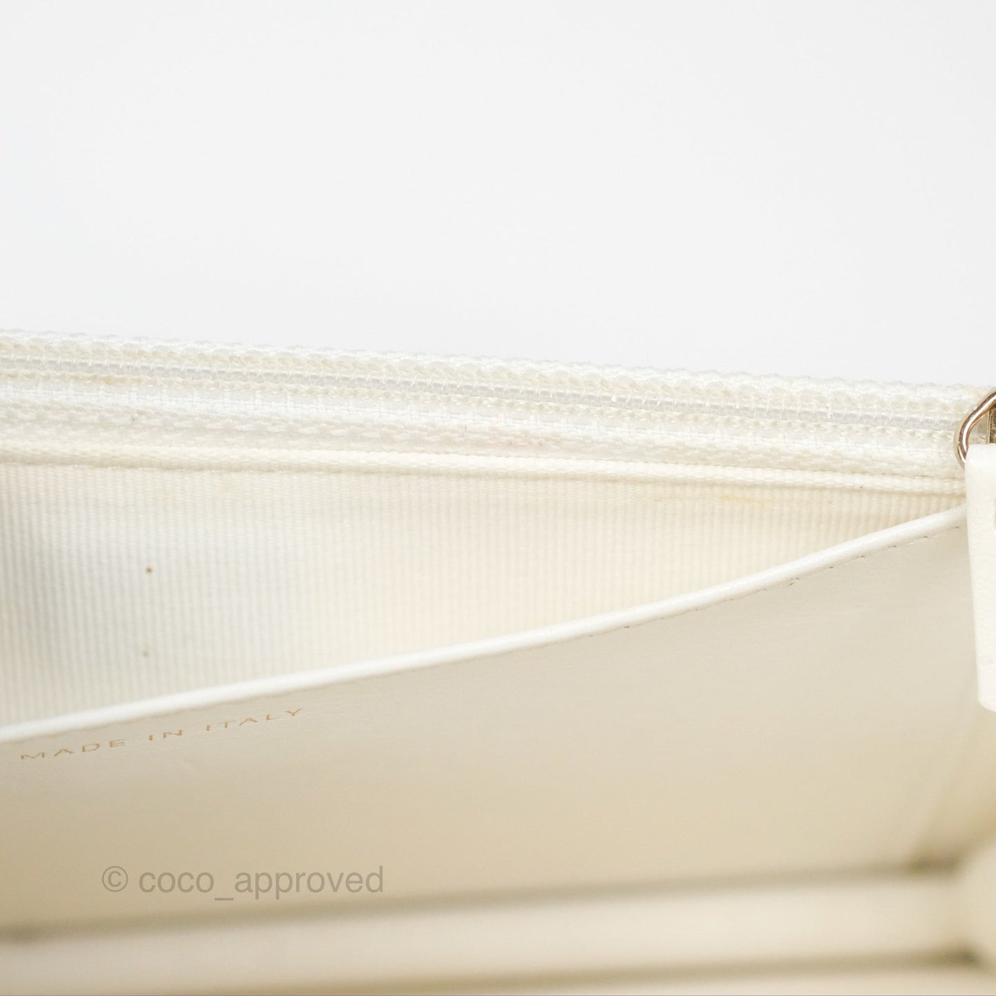 Chanel 19 Wallet on Chain WOC White Mixed Hardware