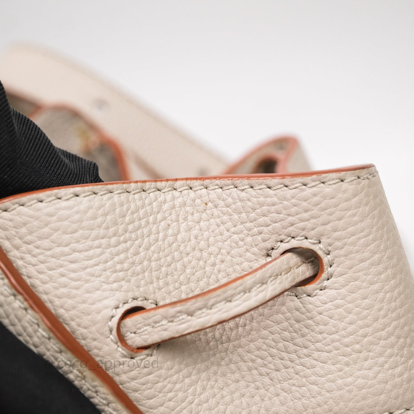 Loewe Mini Hammock Drawstring Light Ghost Calfskin