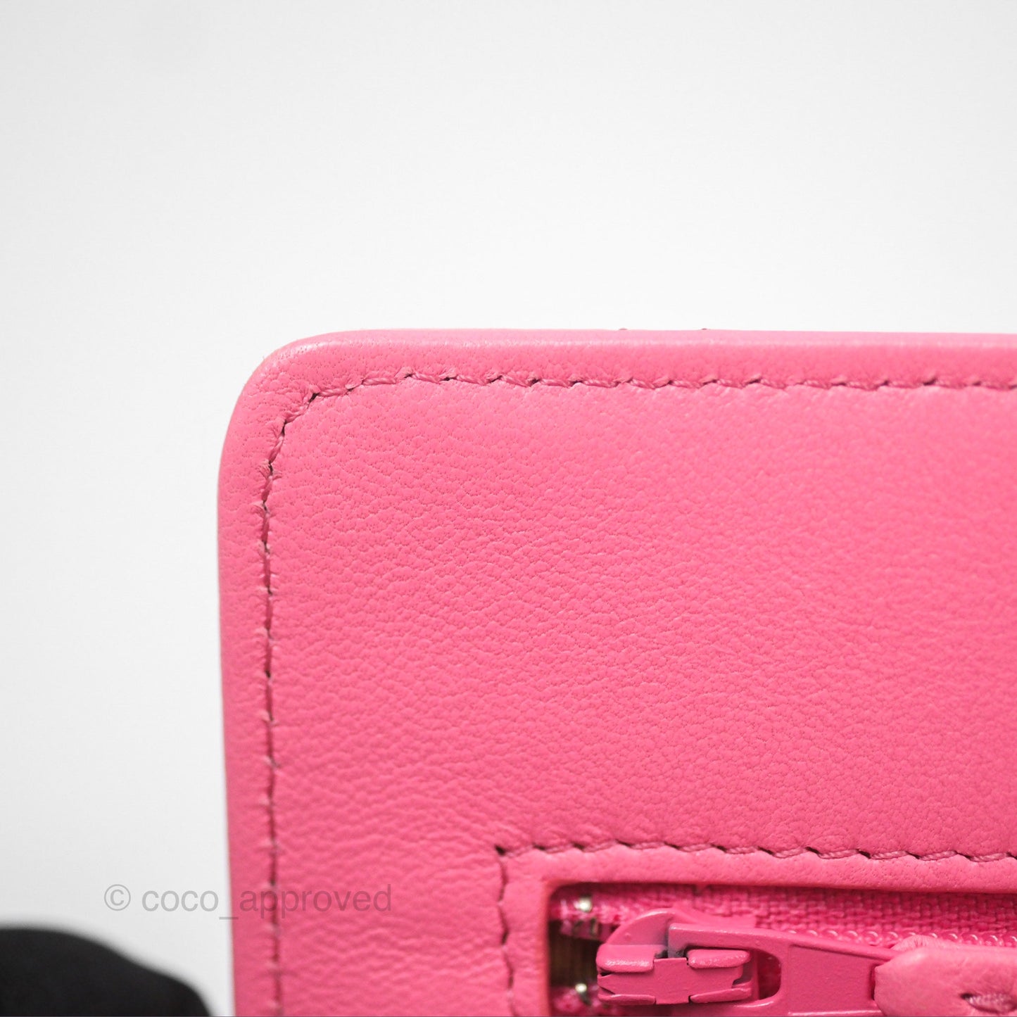 Chanel Quilted Pearl Crush Wallet on Chain WOC Pink Lambskin Aged Gold Hardware