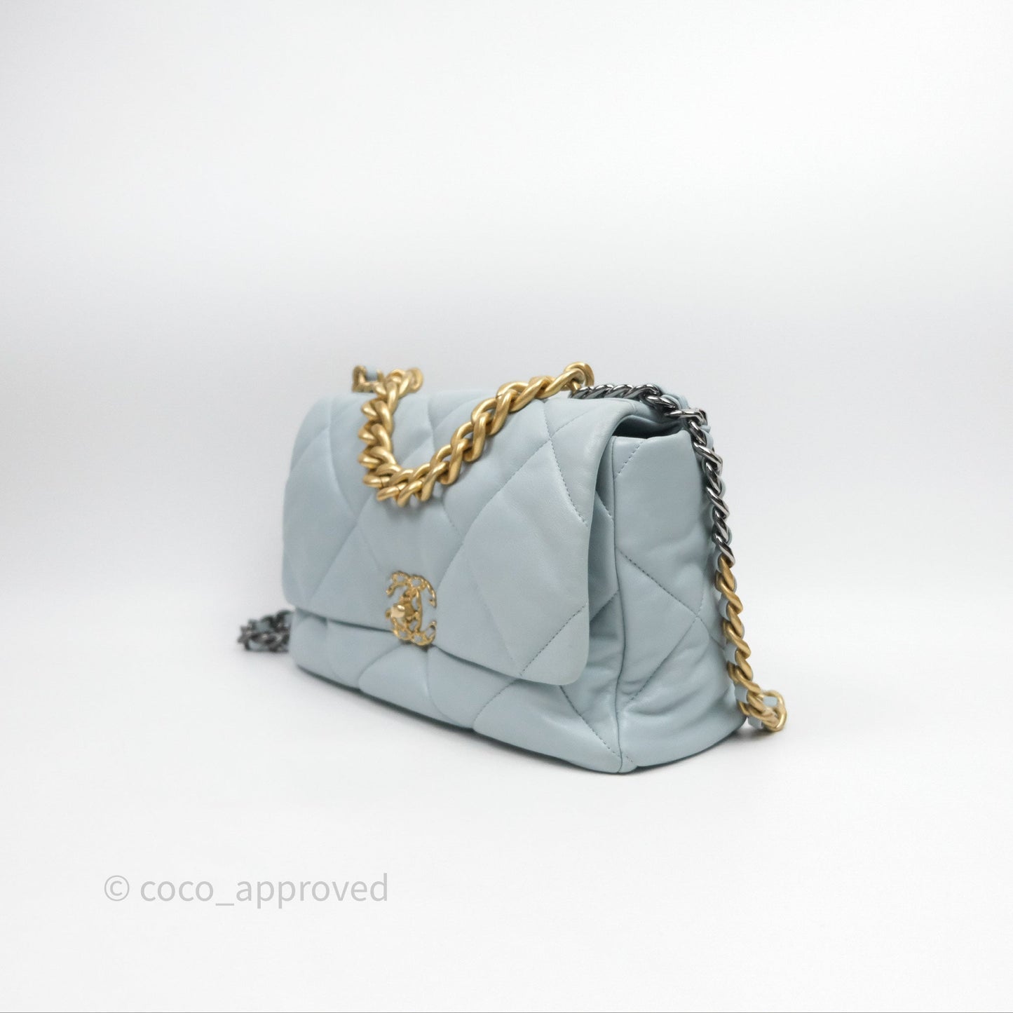 Chanel 19 Medium Blue Mixed Hardware