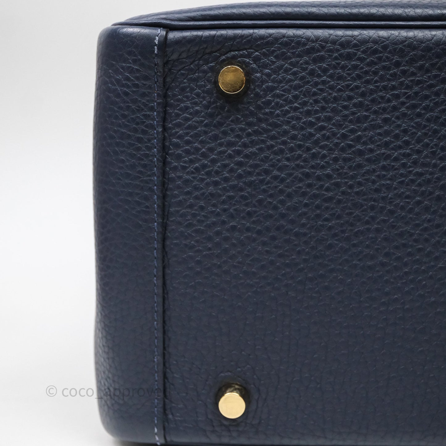 Hermès Lindy 30 Bleu Nuit 2Z Clemence Gold Hardware