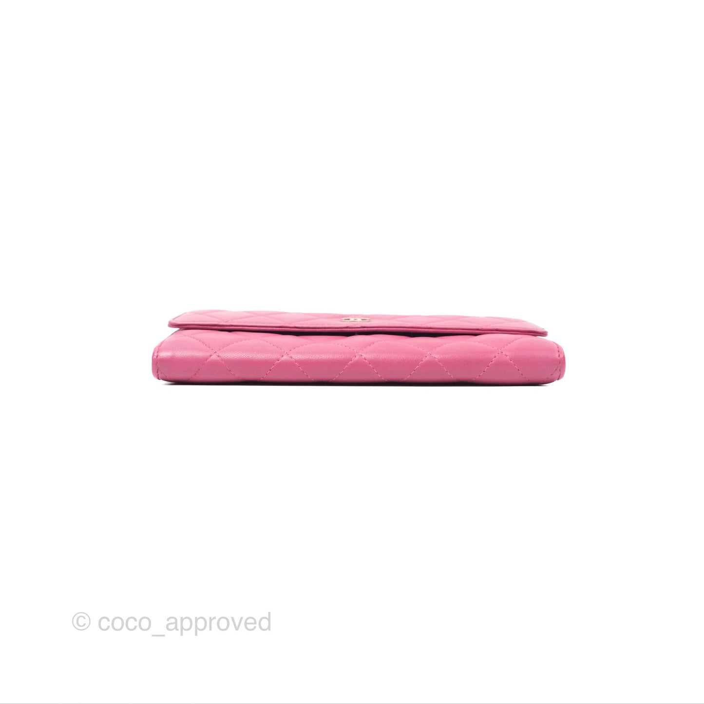 Chanel Classic Quilted Long Wallet Pink Lambskin Gold Hardware