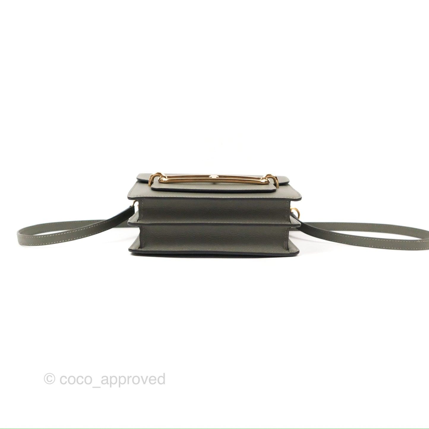 Hermès Roulis Mini 18 Gris Meyer 0L Evercolor Permabrass Hardware