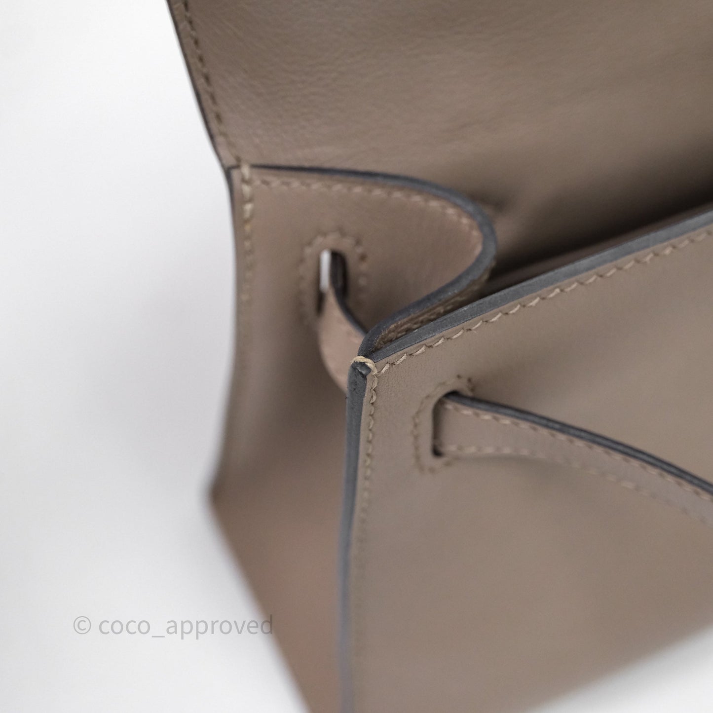 Hermès Kelly Pochette Gris Asphalte M8 Swift Gold Hardware
