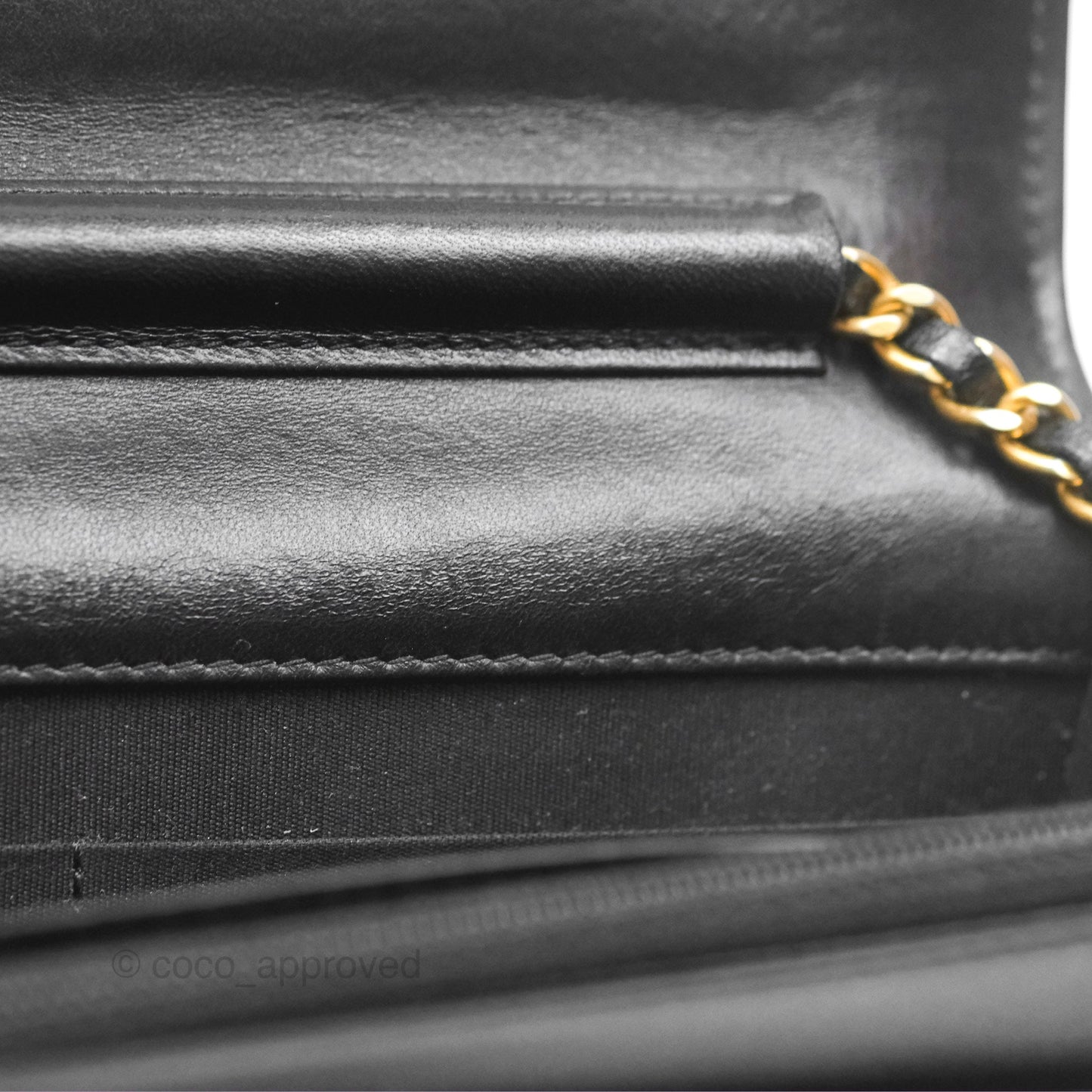 Chanel Quilted Boy Wallet on Chain WOC Black Calfskin Aged Gold Hardware