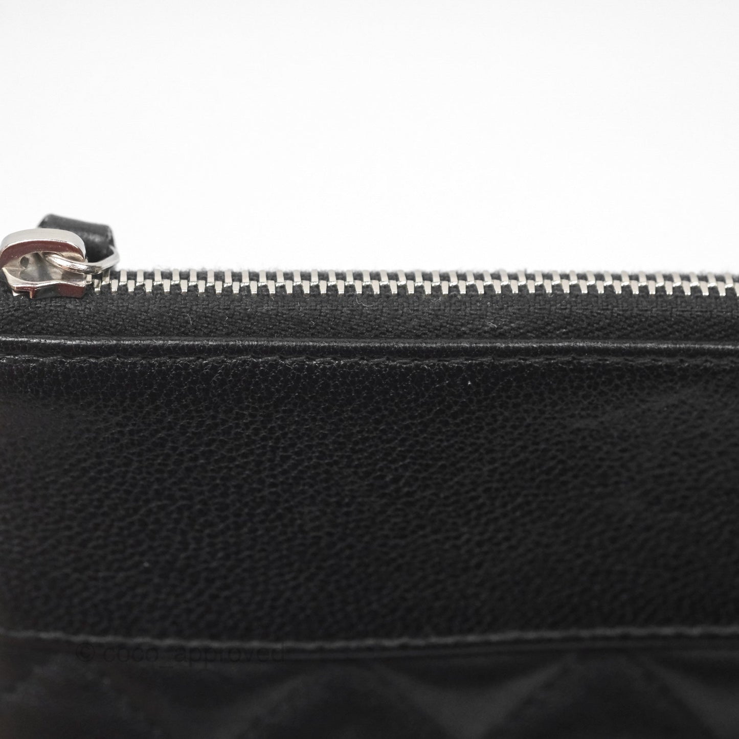 Chanel Mademoiselle Quilted Large O Case Clutch Black Lambskin