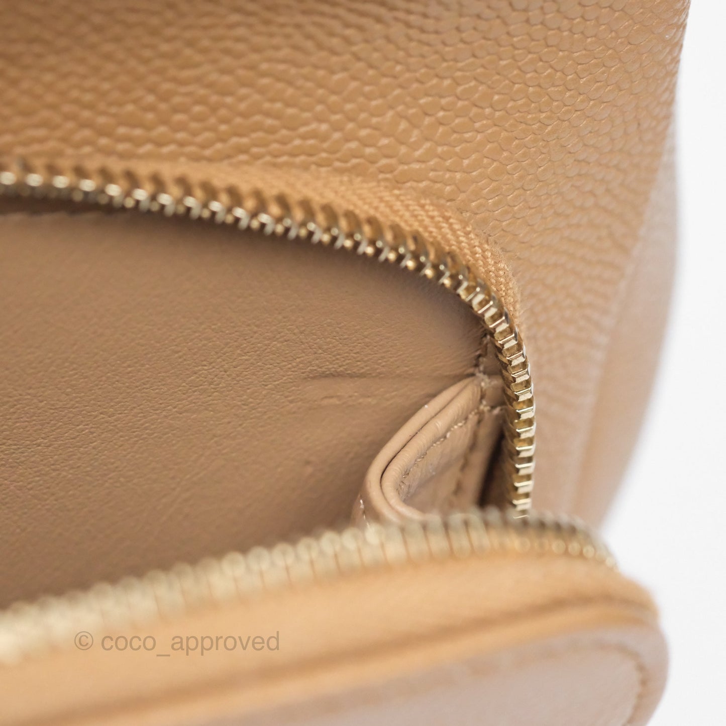Chanel Quilted Medium Business Affinity Flap Dark Beige Caviar Gold Hardware