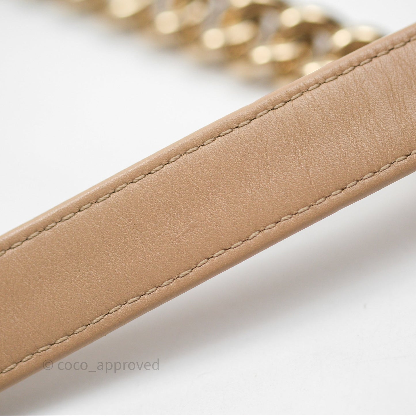 Chanel Boy Quilted Medium Beige Calfskin Gold Hardware