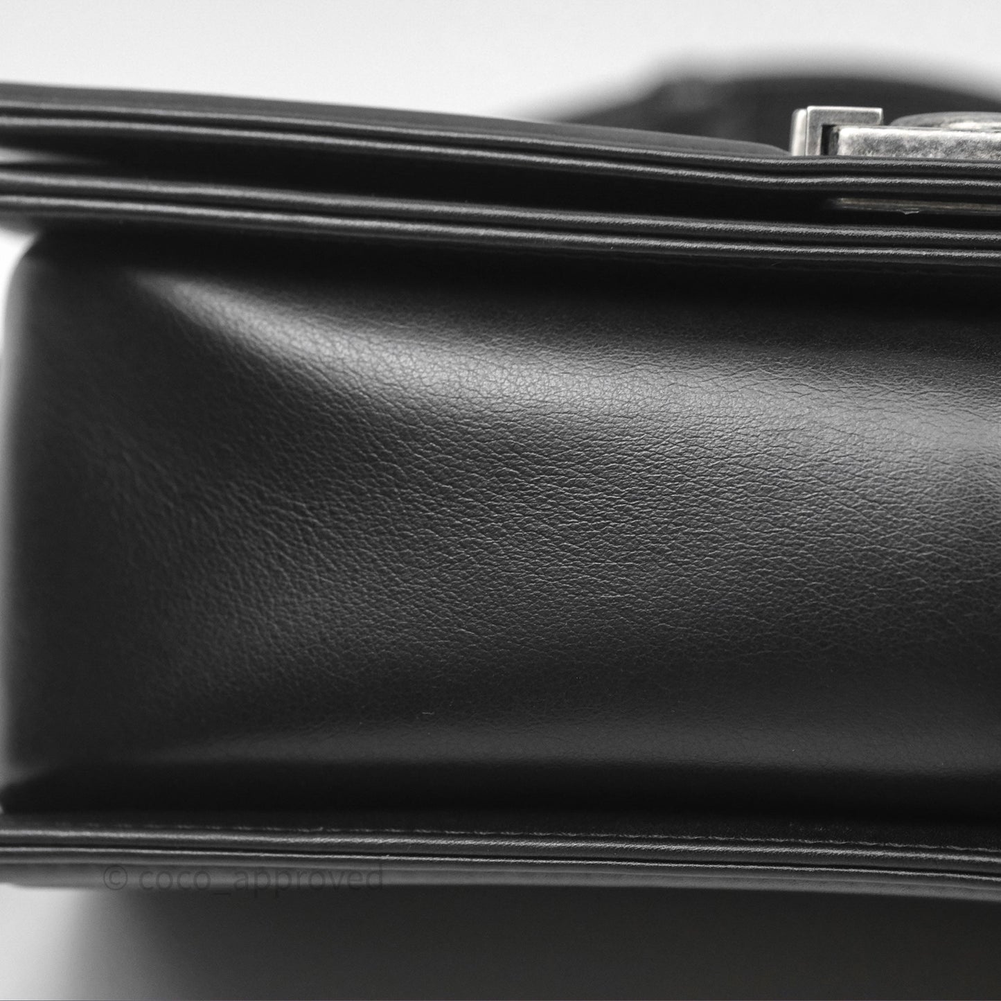 Chanel Quilted Medium Boy Black Calfskin Ruthenium Hardware