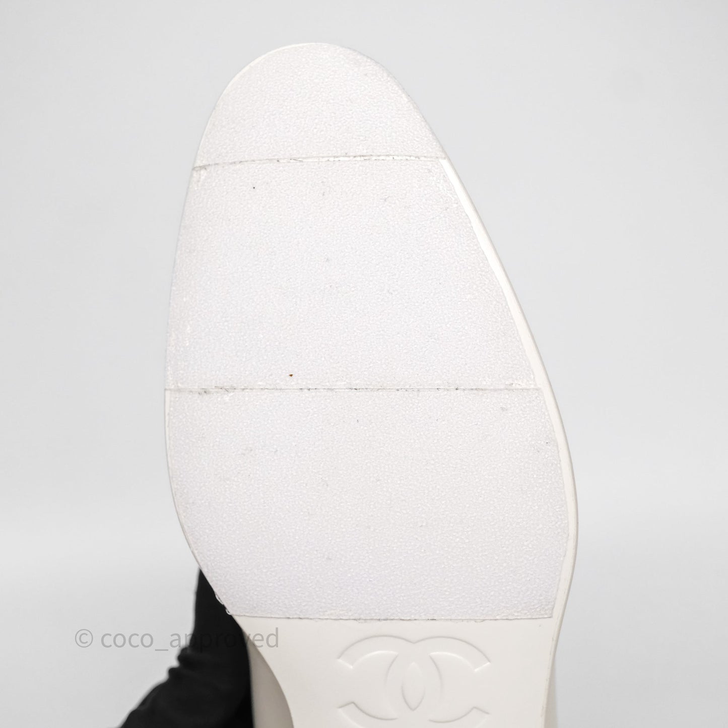 Chanel Chain White Calfskin Loafers Size 36