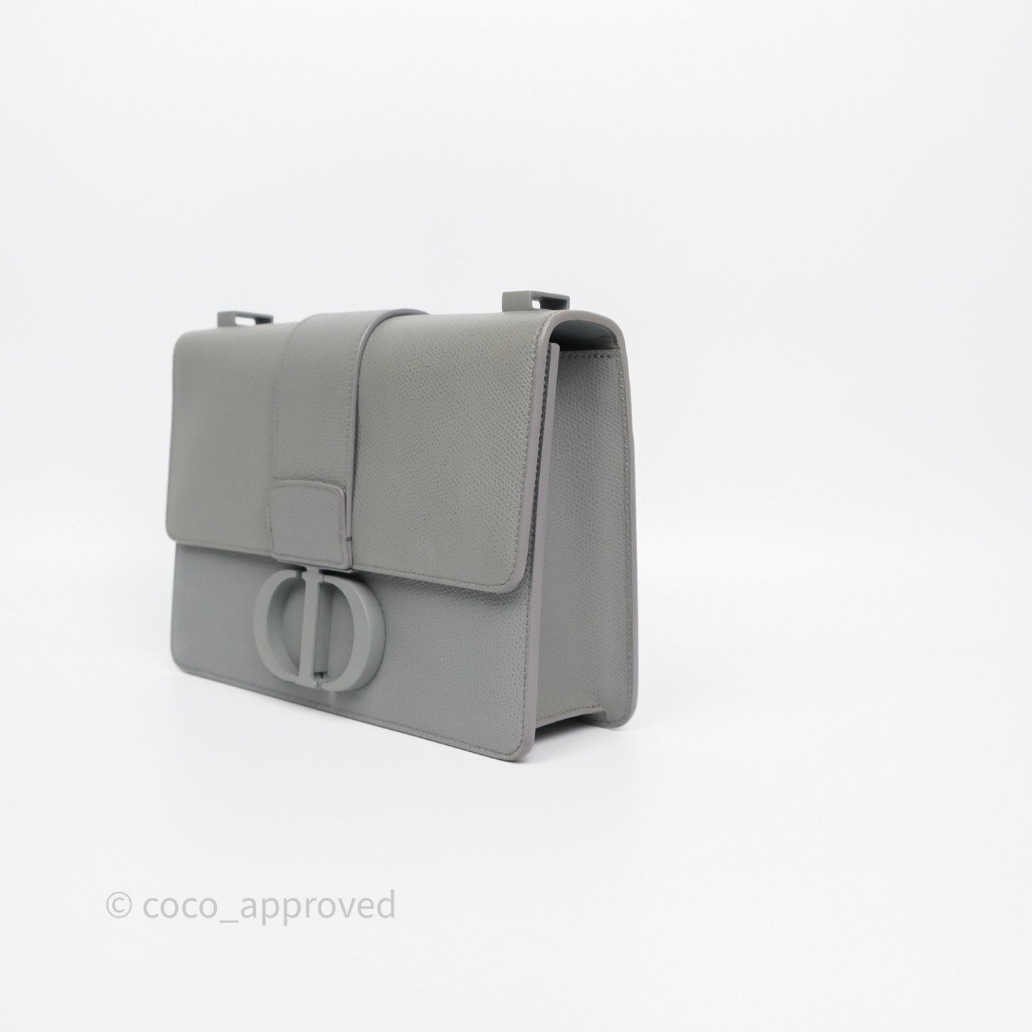 Dior 30 Montaigne Bag Grey Ultra Matte Grained Calfskin