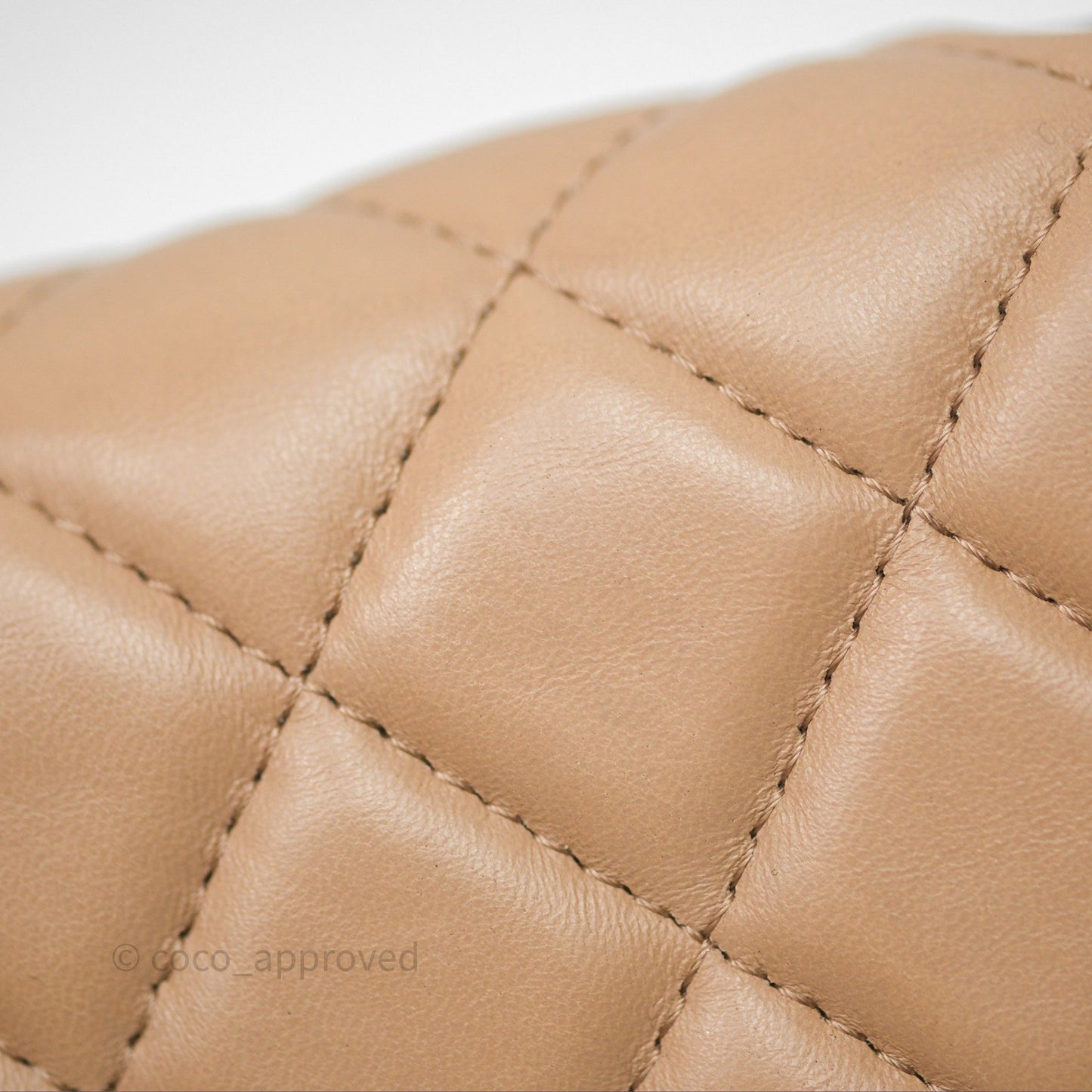 Chanel All Slide Wallet on Chain WOC Adjustable Chain Quilted Beige Lambskin