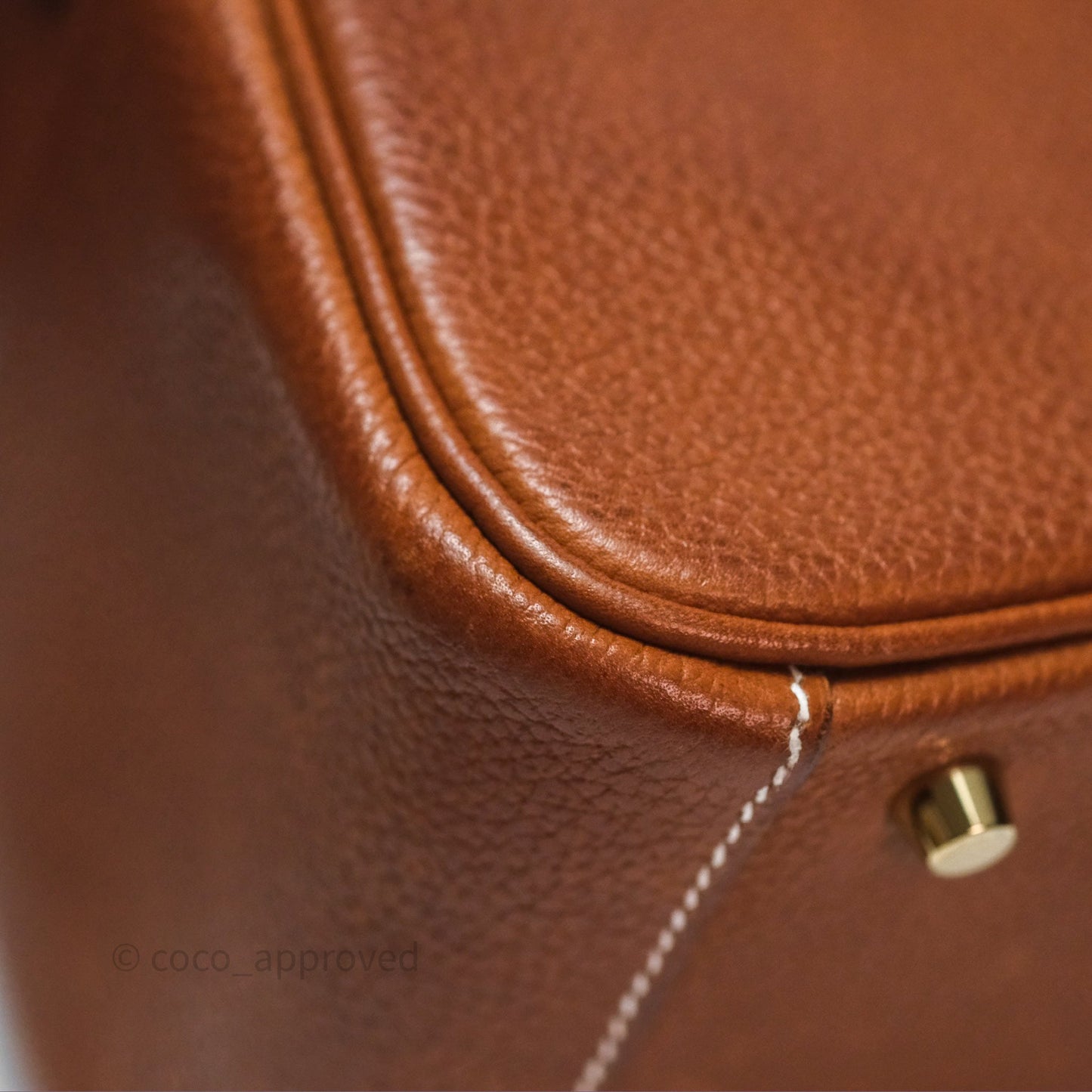 Hermès Mini Lindy 20 Fauve 34 Barenia Gold Hardware