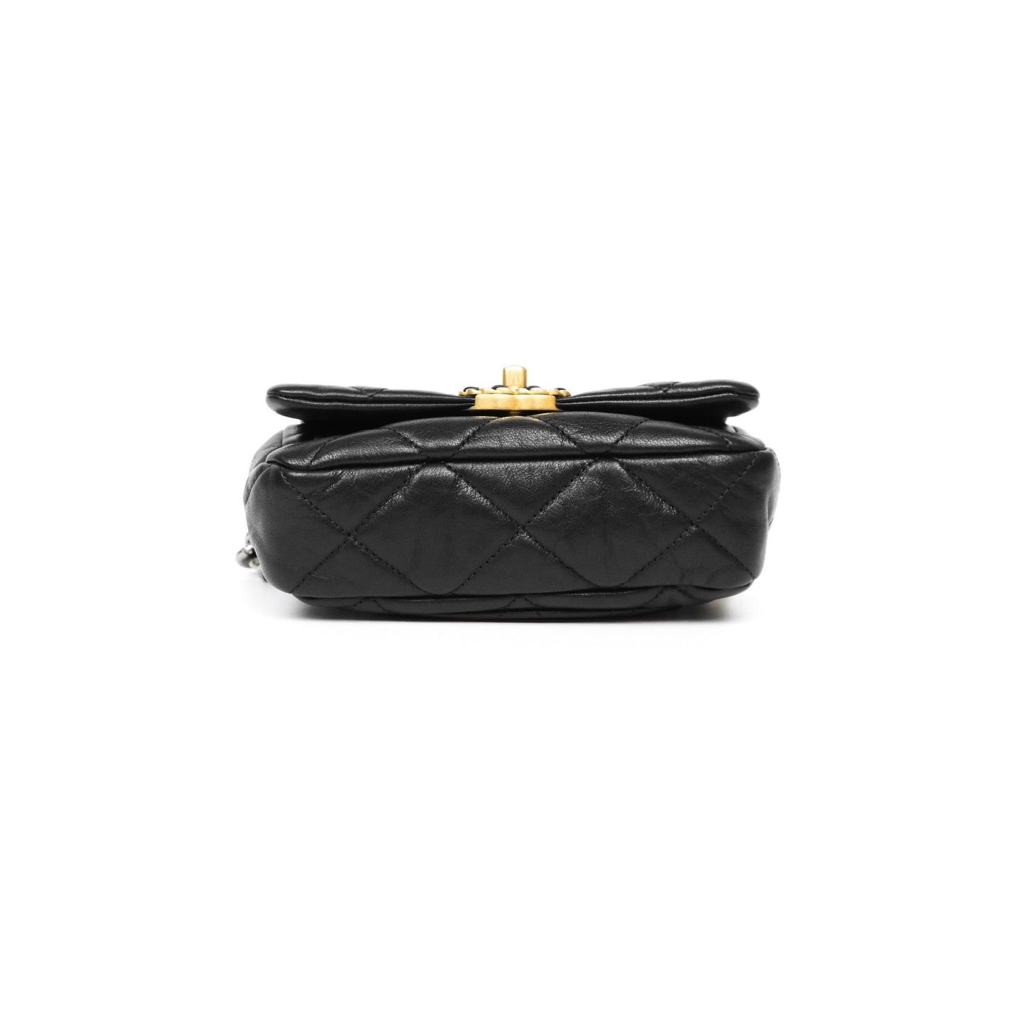 Chanel 19 Waist Bag Black Goatskin Mixed Hardware