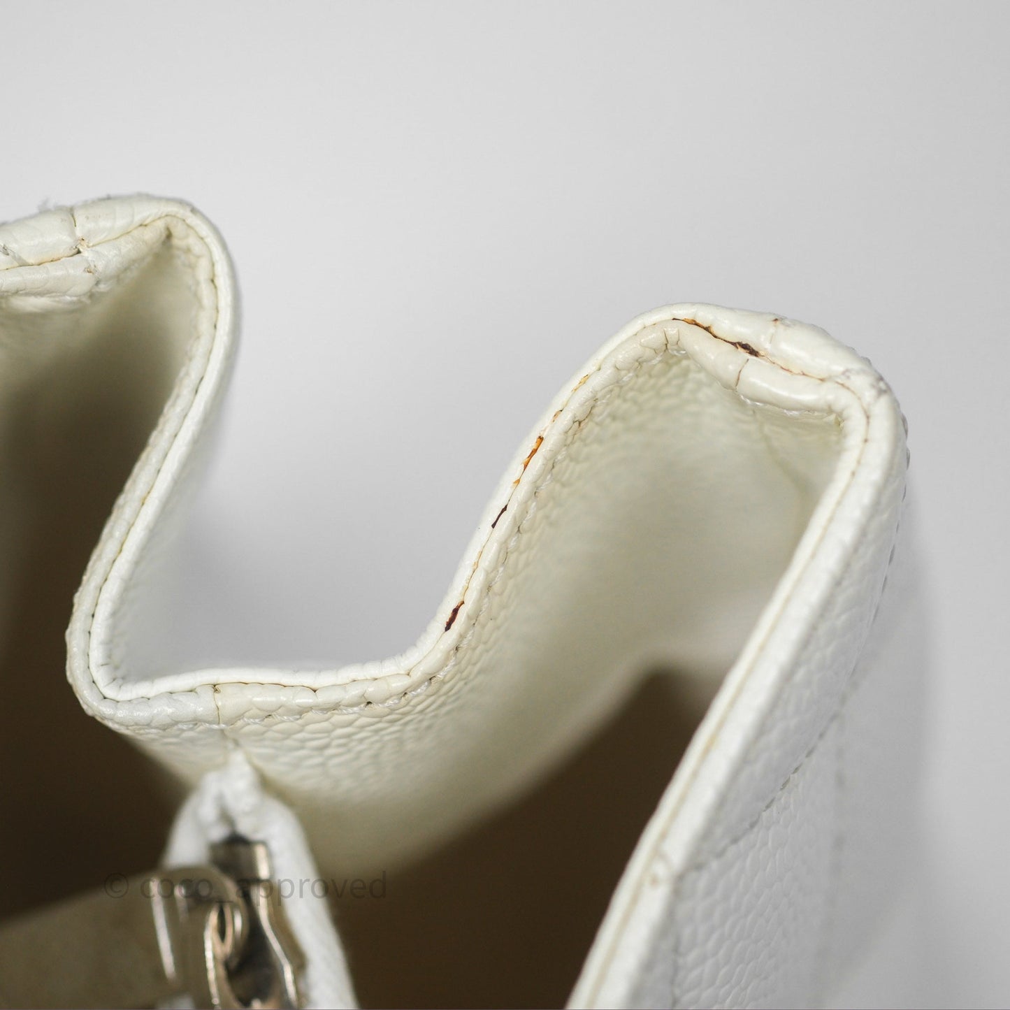 Chanel GST White Caviar Silver Hardware