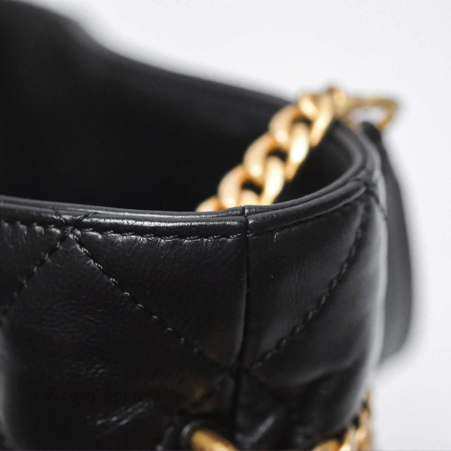 Chanel Enamel CC Bucket Bag Black Lambskin Gold Hardware 22P