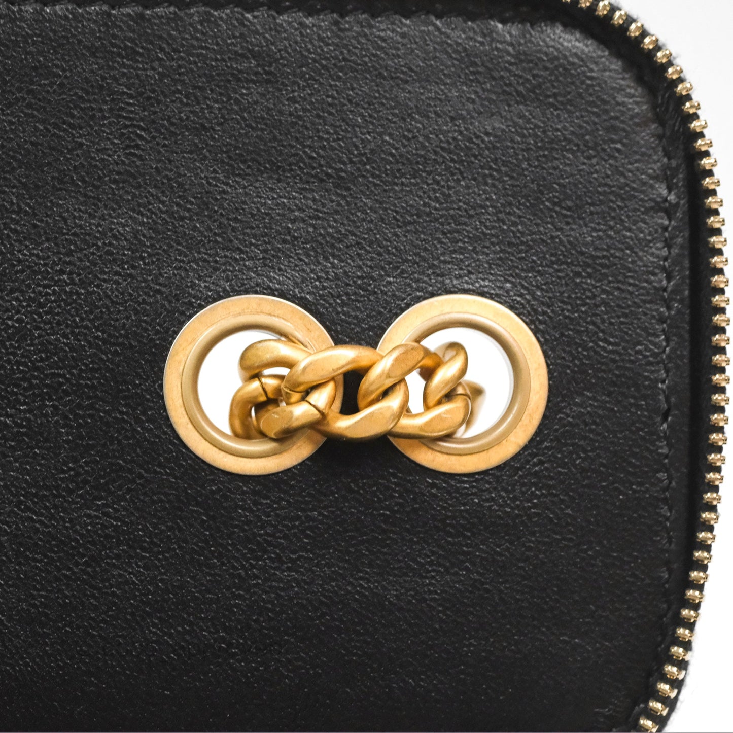 Chanel All Slide Vanity with Adjustable Chain Black Lambskin Aged Gold Hardware