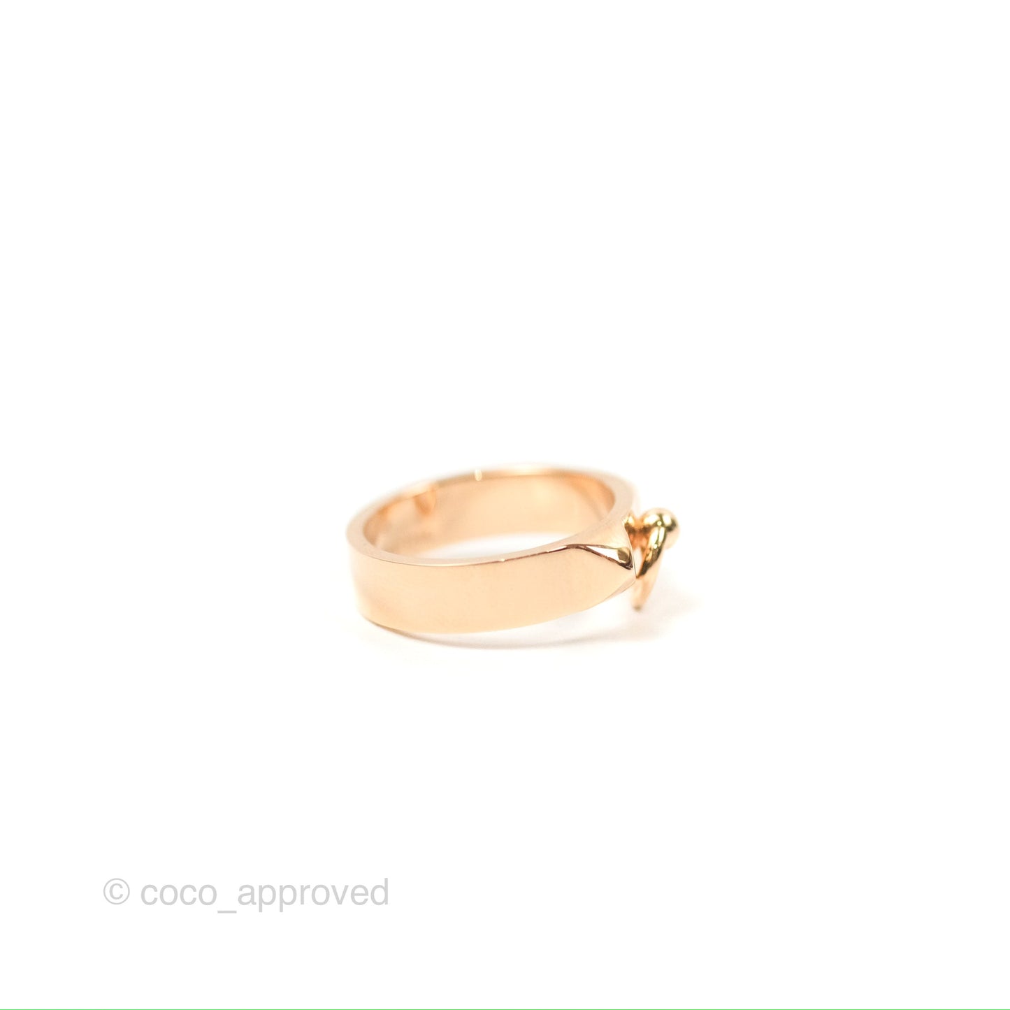 Hermes Collier de Chien Ring Small Model Rose Gold Size 53