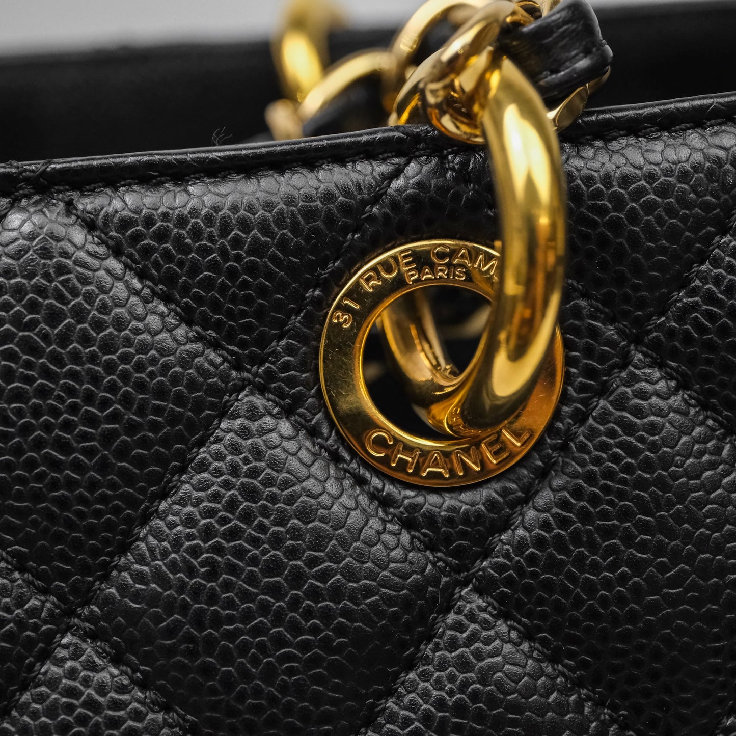 Chanel GST Black Caviar Gold Hardware