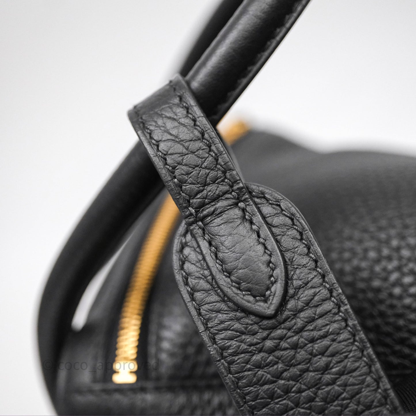 Hermes Lindy 26 Black Noir 89 Clemence Gold Hardware