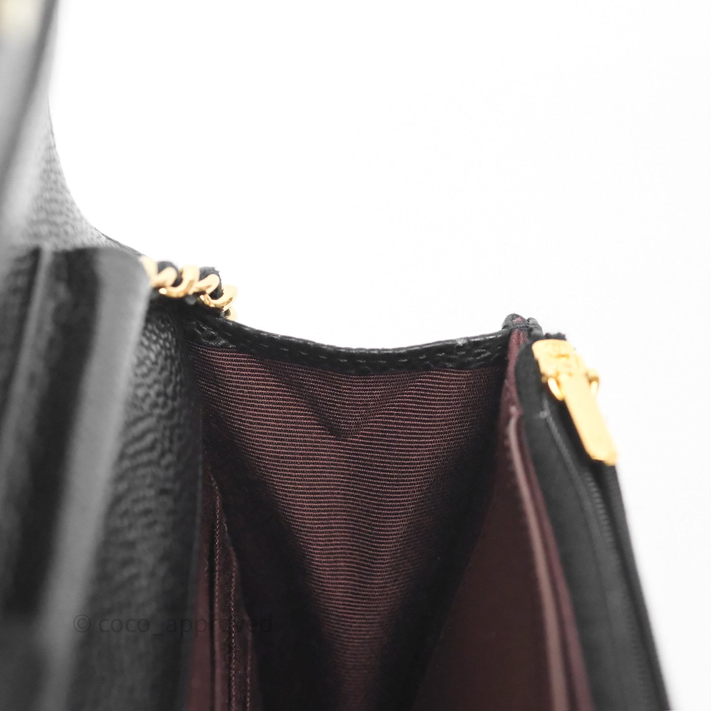 Chanel Classic Wallet On Chain WOC Quilted  Black Caviar Gold Hardware
