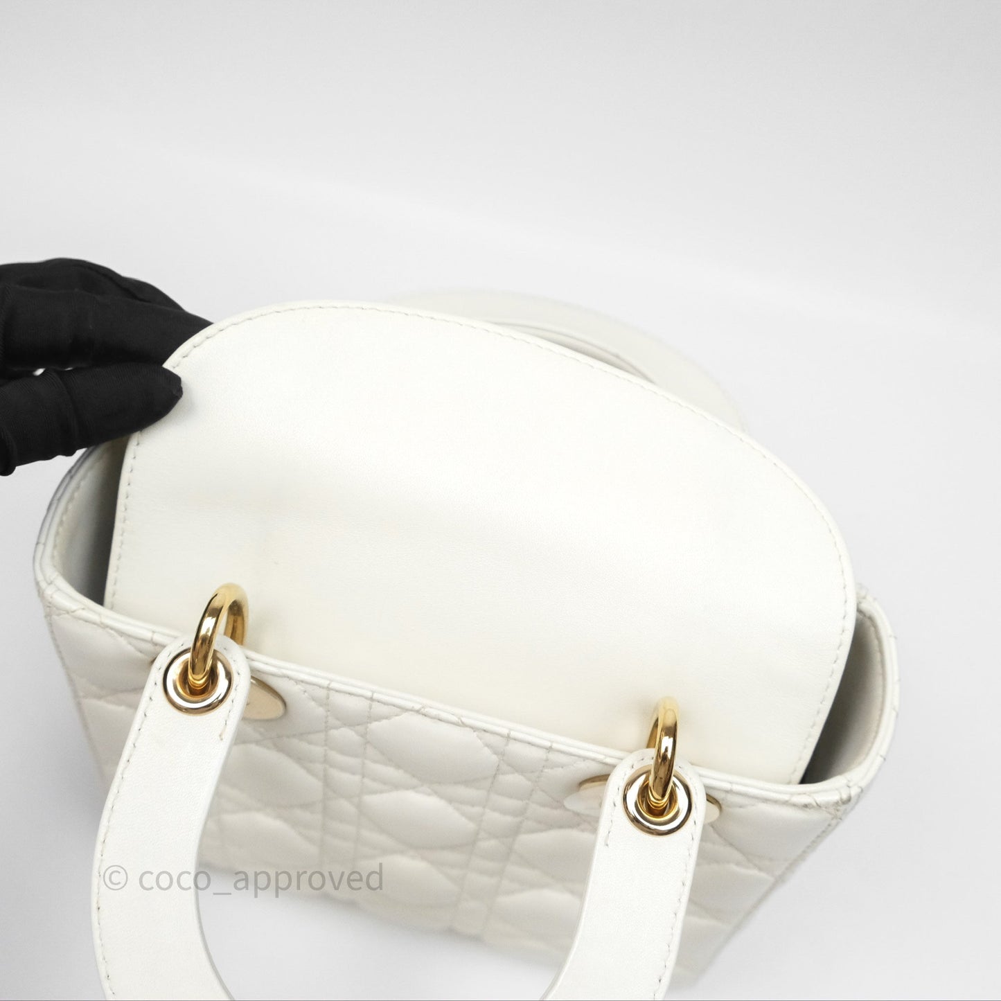 Christian Dior Small Lady Dior My ABCDior Bag Latte Cannage Lambskin