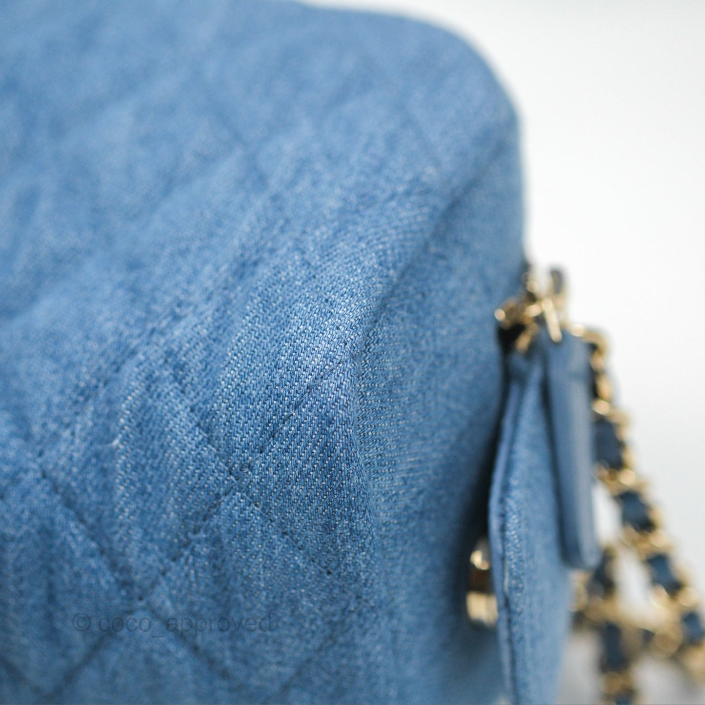 Chanel Cruise Pouch Cosmetic Bag Denim