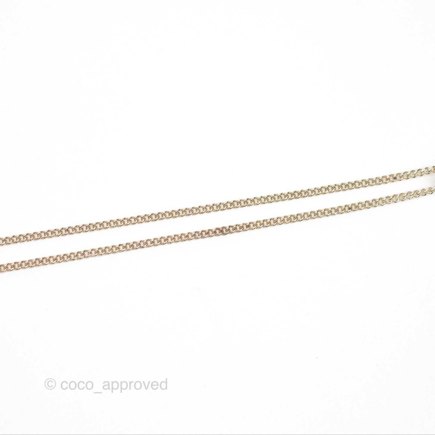 Chanel CC Sphere Locket Necklace Gold Tone 21S
