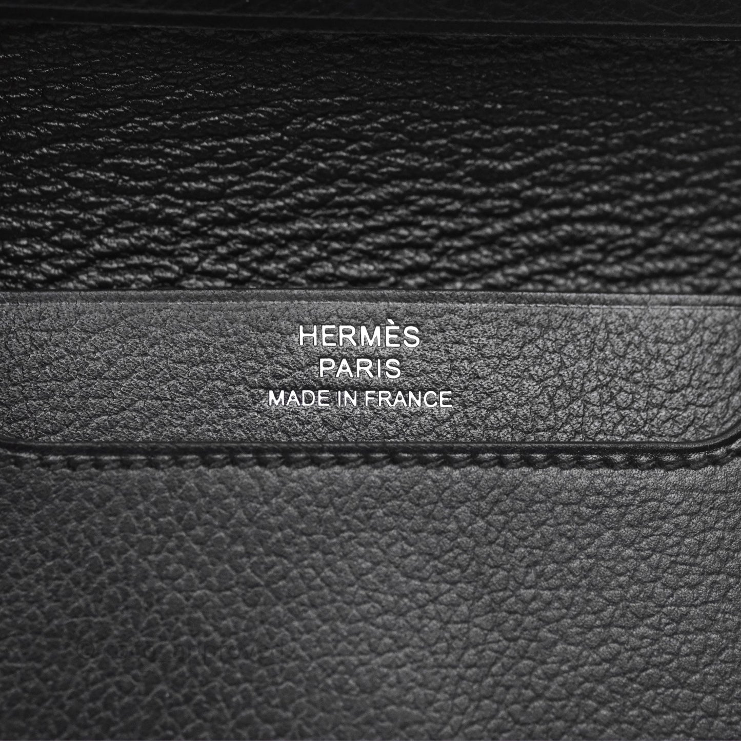 Hermes Porte-Cartes R.M.S Veau Evergrain Noir