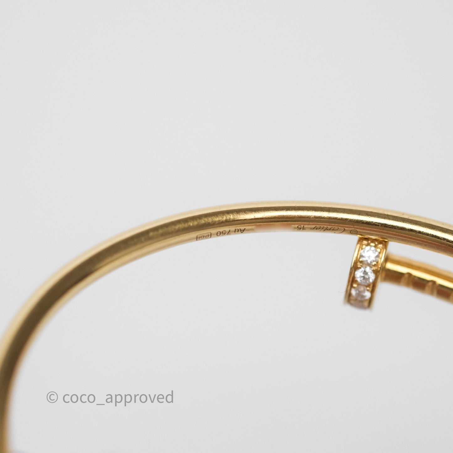 Cartier Small Juste Un Clou Bracelet 18K Yellow Gold Diamonds