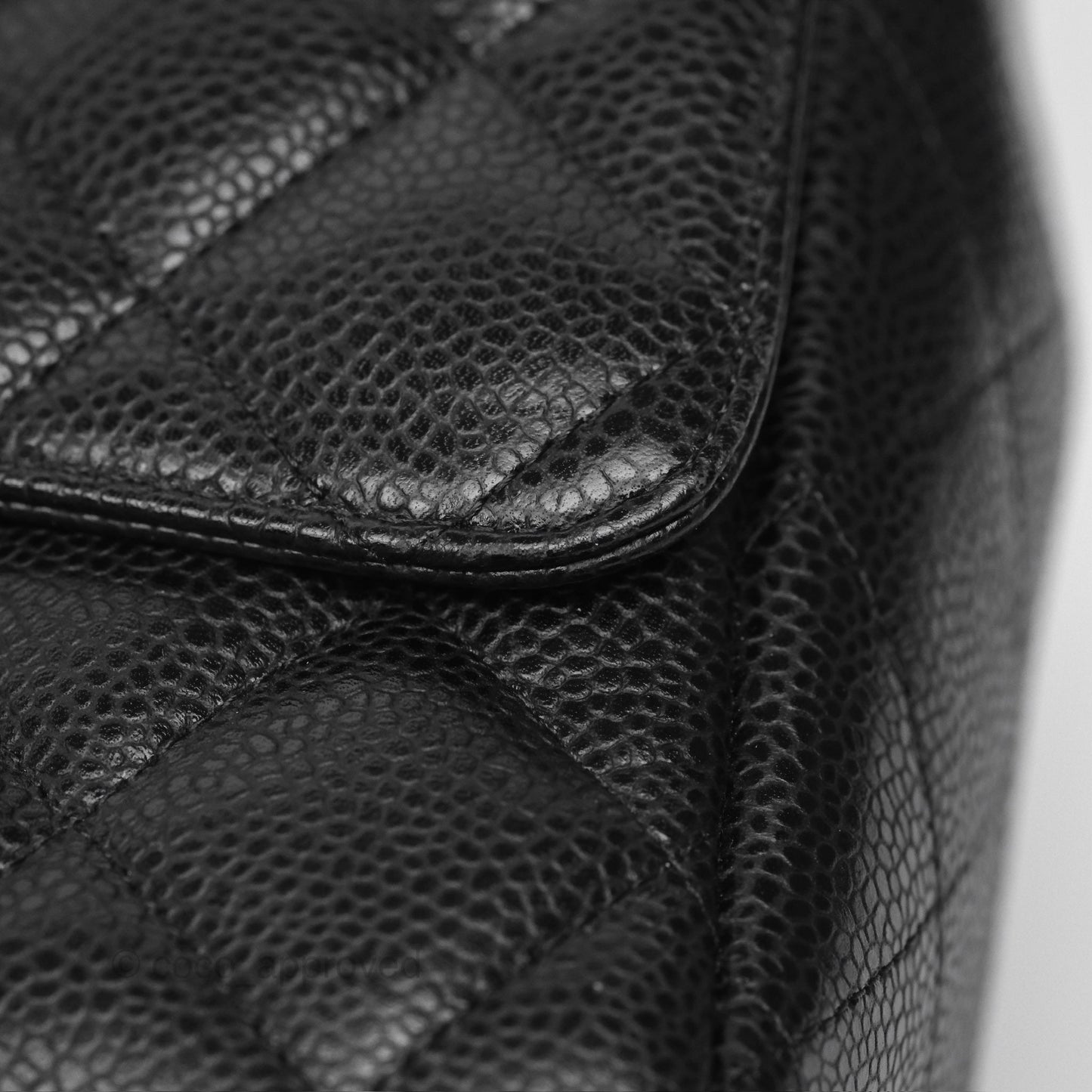 Chanel Maxi Single Flap Quilted Black Caviar Silver Hardware