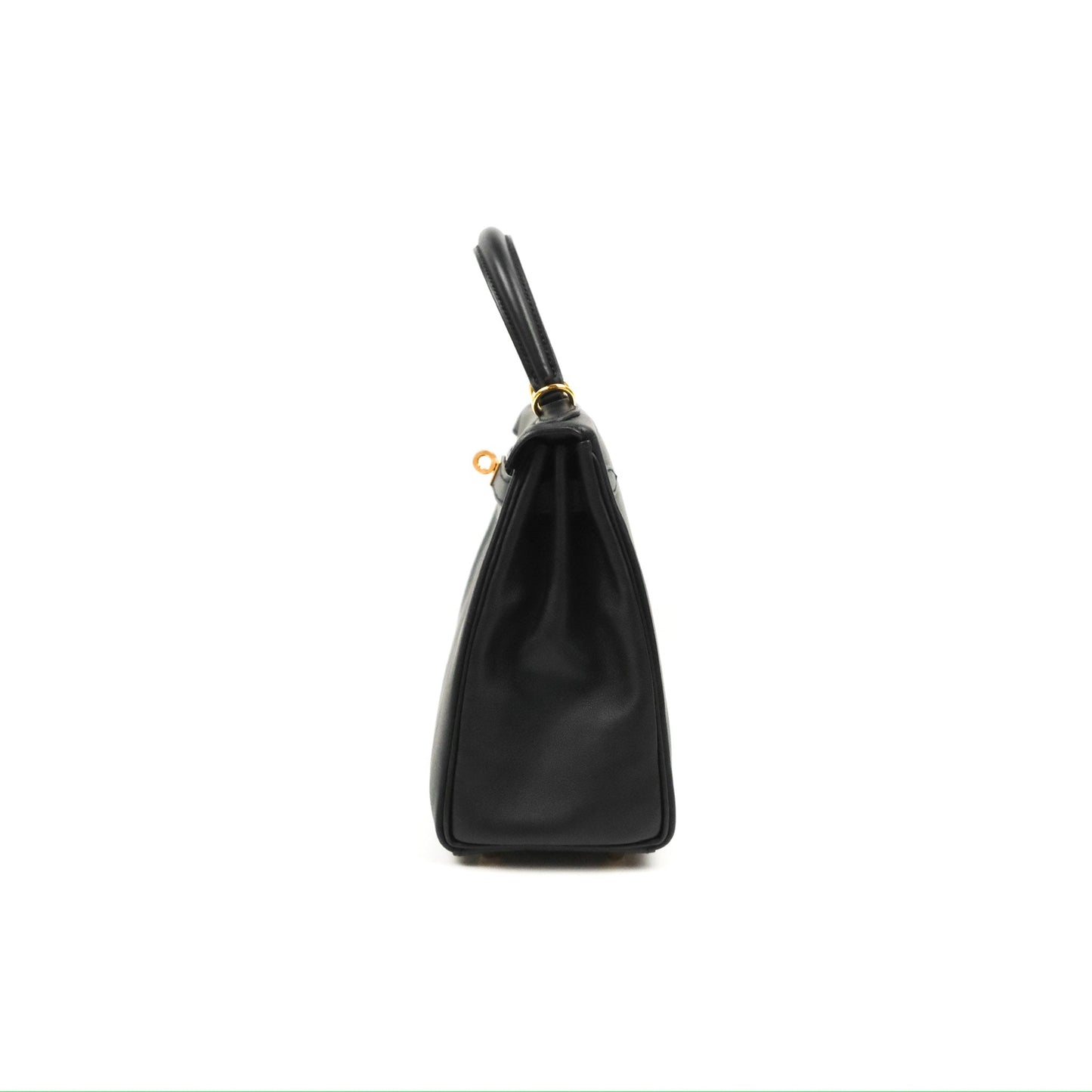Hermès Retourne Kelly 25 Black Swift Gold Hardware
