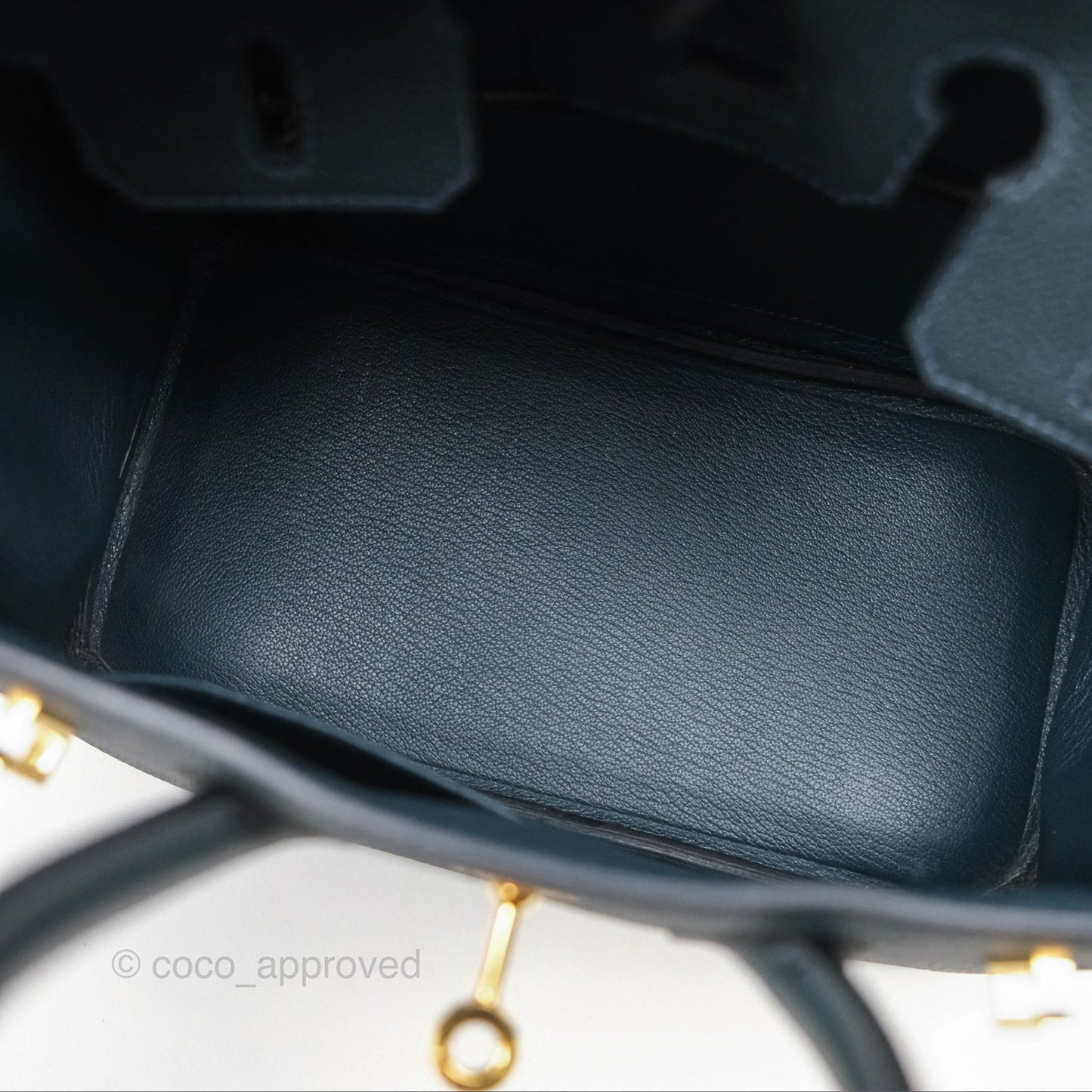 Hermès Birkin 25 Retourne Vert Rousseau V0 Togo Gold Hardware