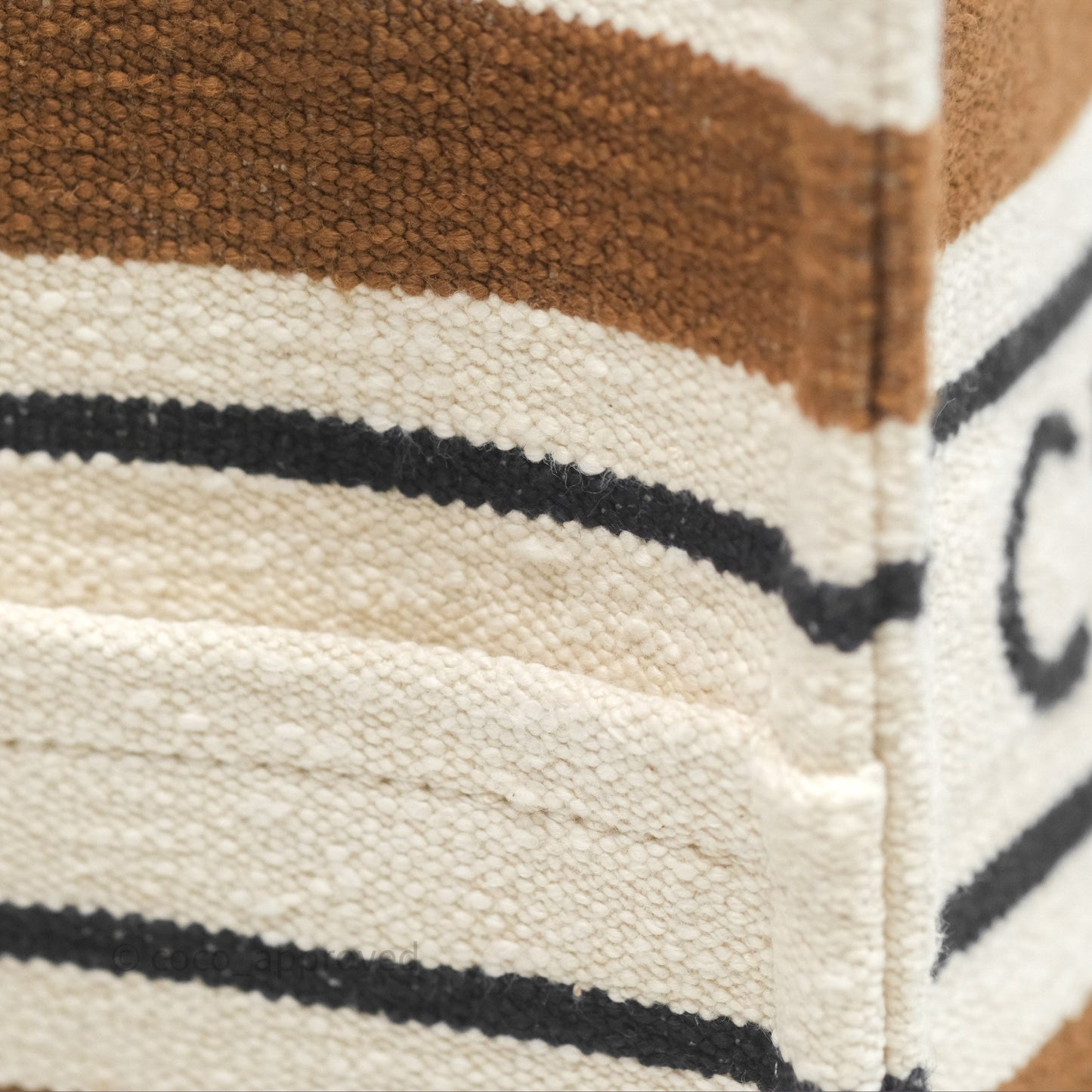 Celine Small Cabas Thais Striped Textile Bag Canvas