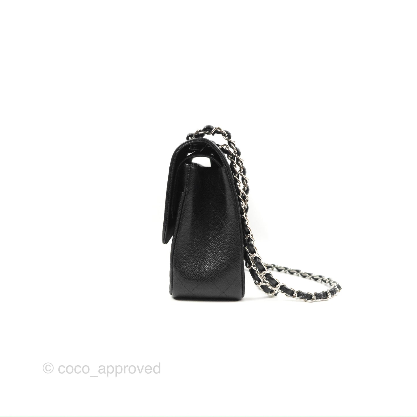 Chanel Jumbo Double Flap Black Caviar Silver Hardware⁣⁣