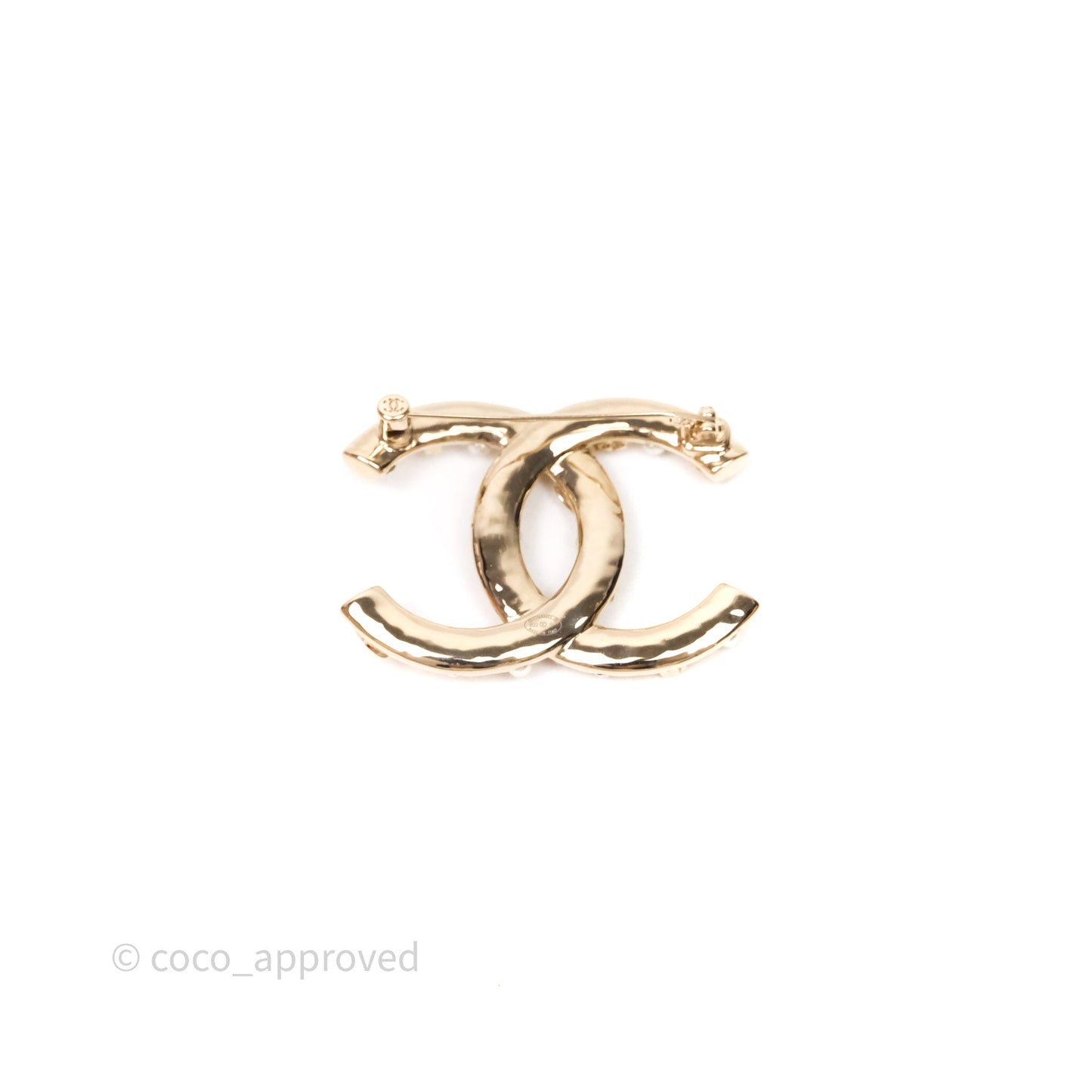 Chanel CC Flowers Brooch Gold Tone 22S