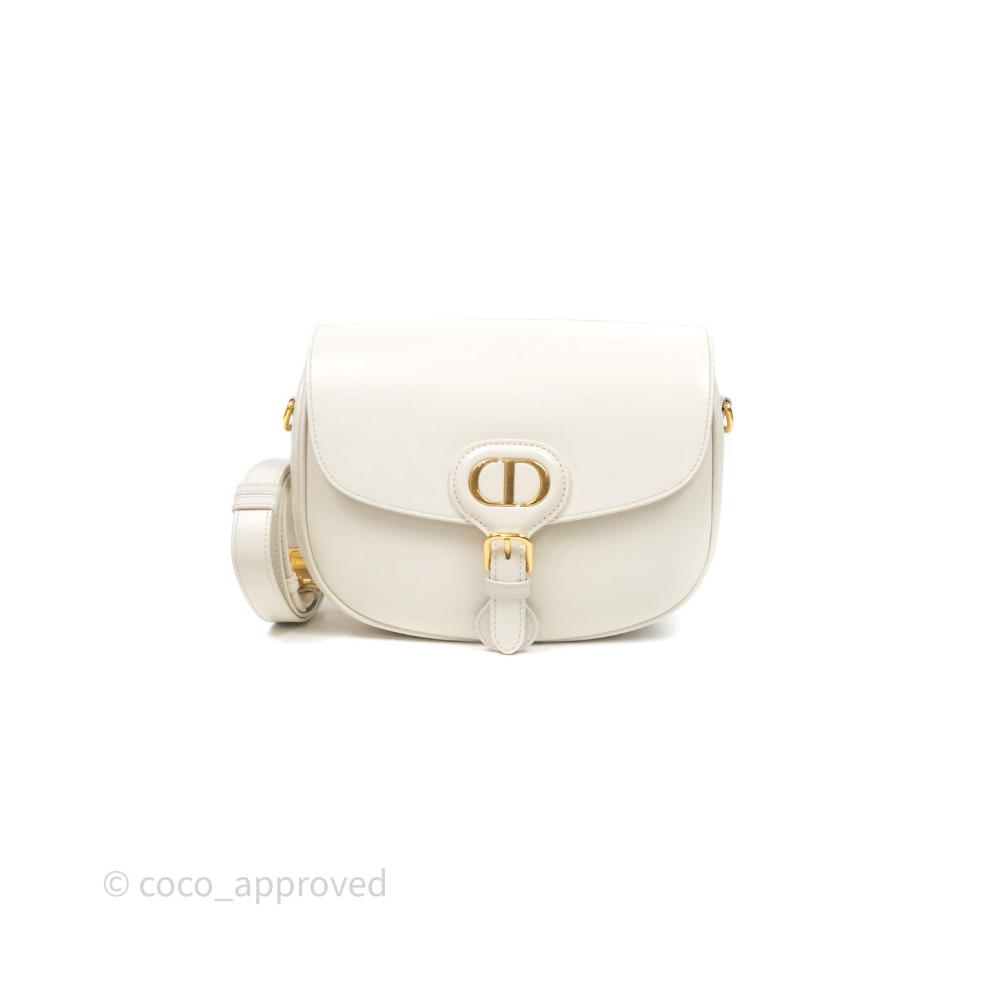 Dior Medium Bobby Bag Off White Calfskin Gold Hardware