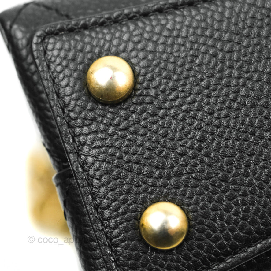 Chanel Chic Affinity Small Grained Calfskin Black Aged Gold Hardware