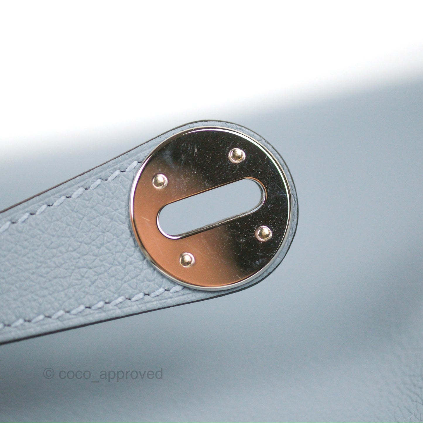 Hermès Lindy 26 Bleu Lin Evercolor Palladium Hardware