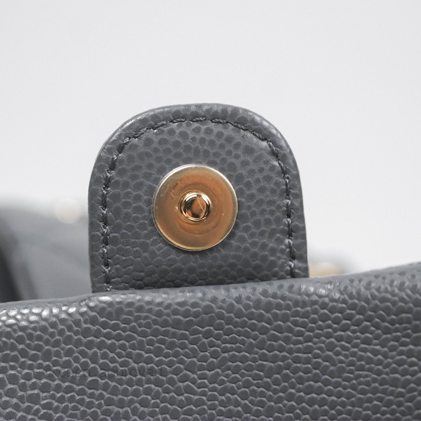 Chanel Duma Backpack Medium Grey Caviar Gold Hardware