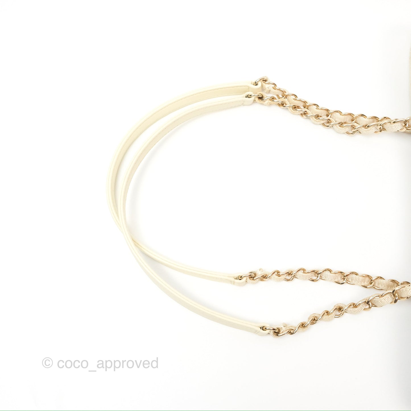 Chanel Mini Deauville Tote Ivory Lurex Boucle Gold Hardware