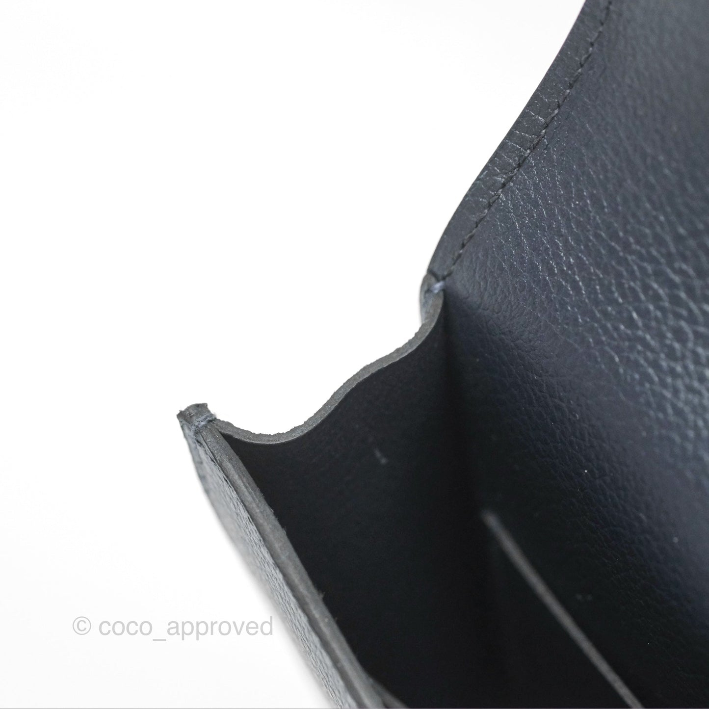 Hermès Constance Slim Wallet Bleu Nuit 2Z Evercolor Palladium Hardware
