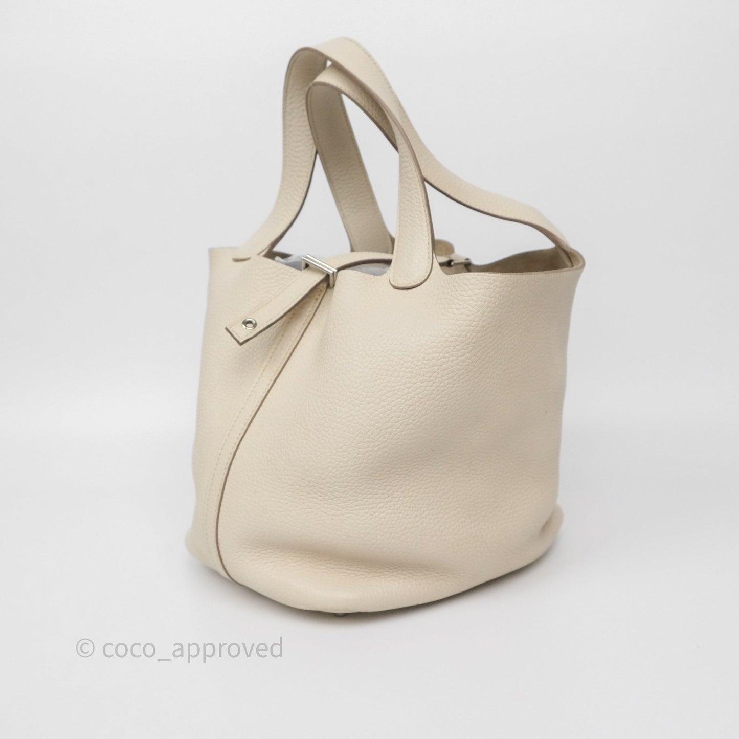 Hermès Picotin 22 Beton Clemence Palladium Hardware
