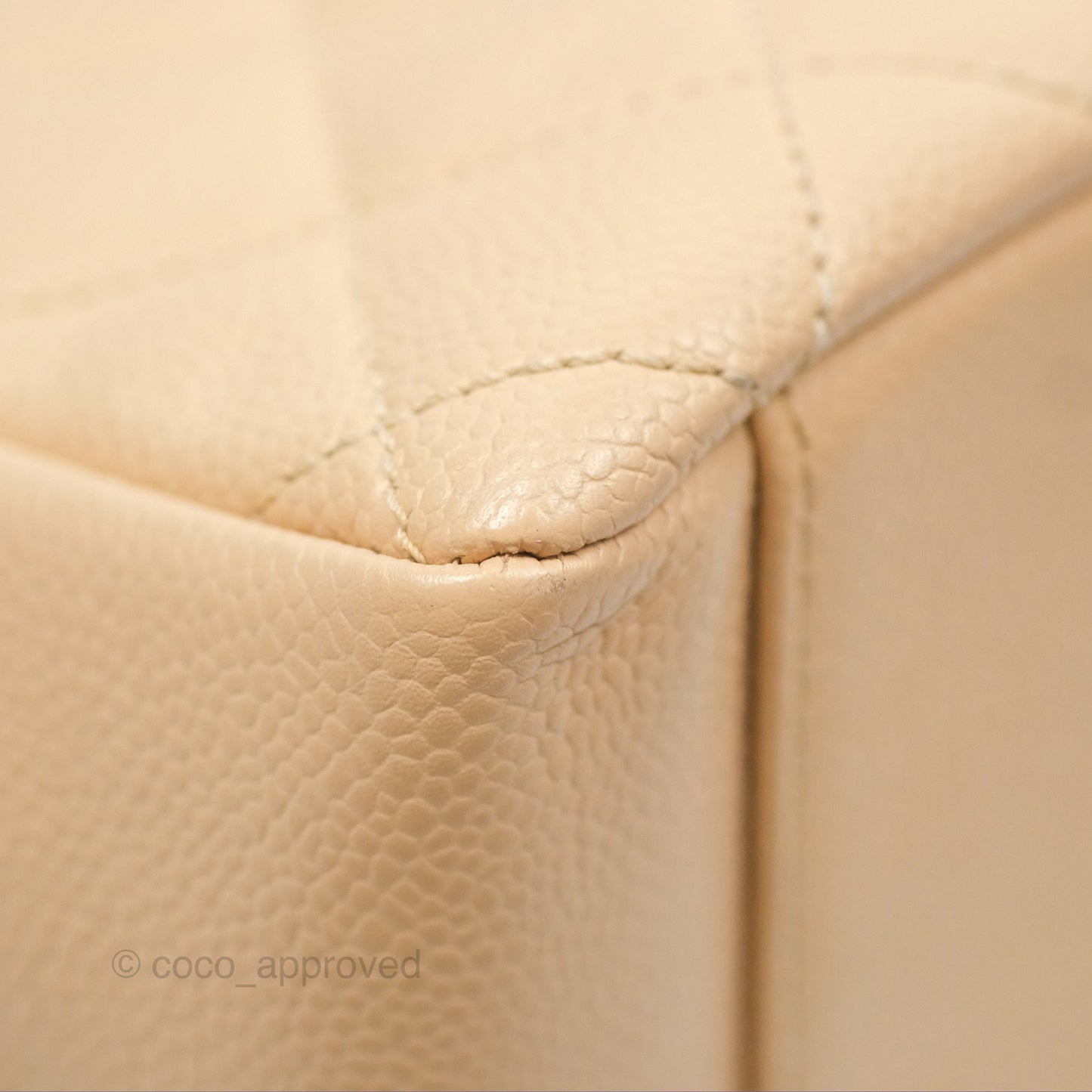 Chanel GST Beige Caviar Gold Hardware