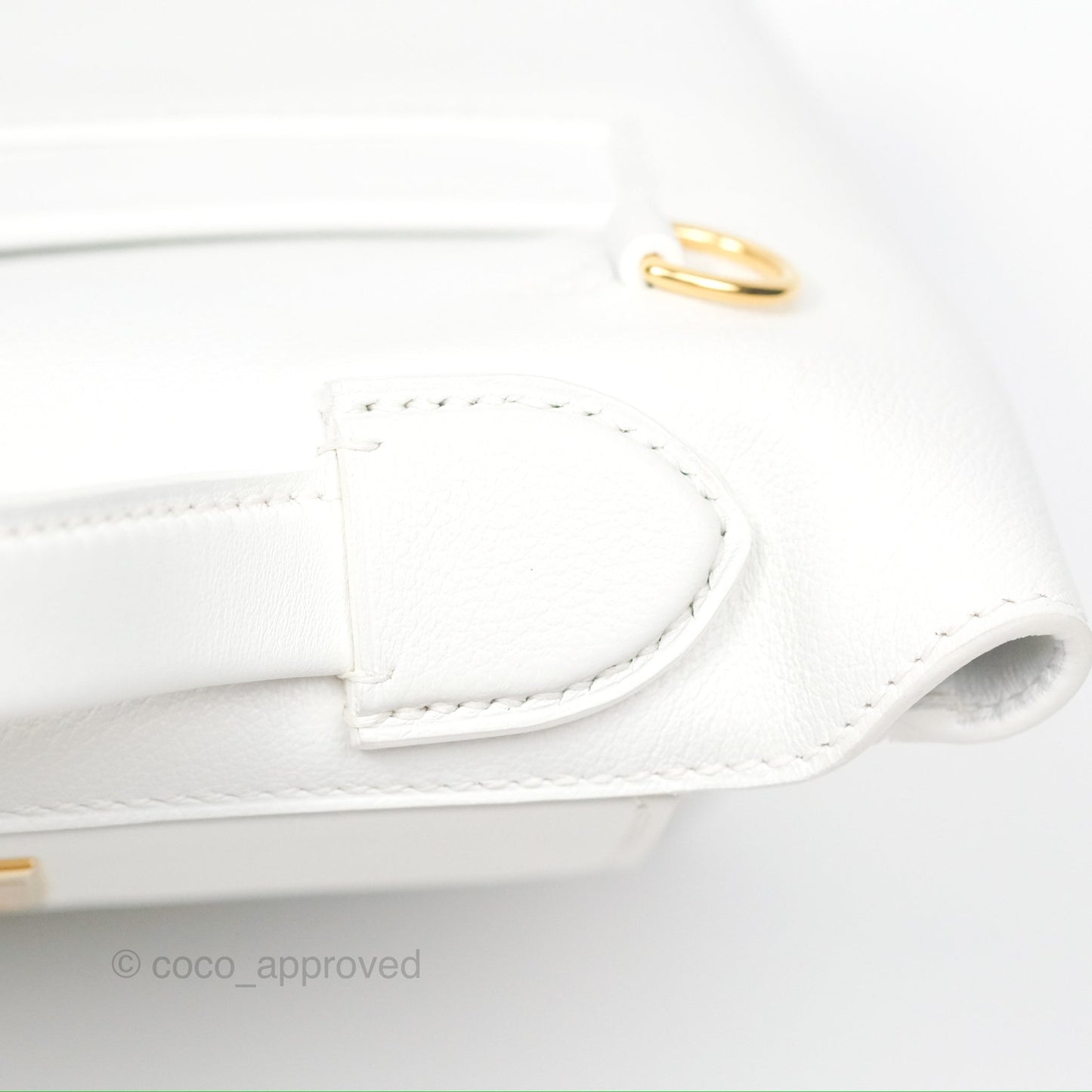 Hermès 24/24 21 Mini New White Evercolor/ Swift Gold Hardware