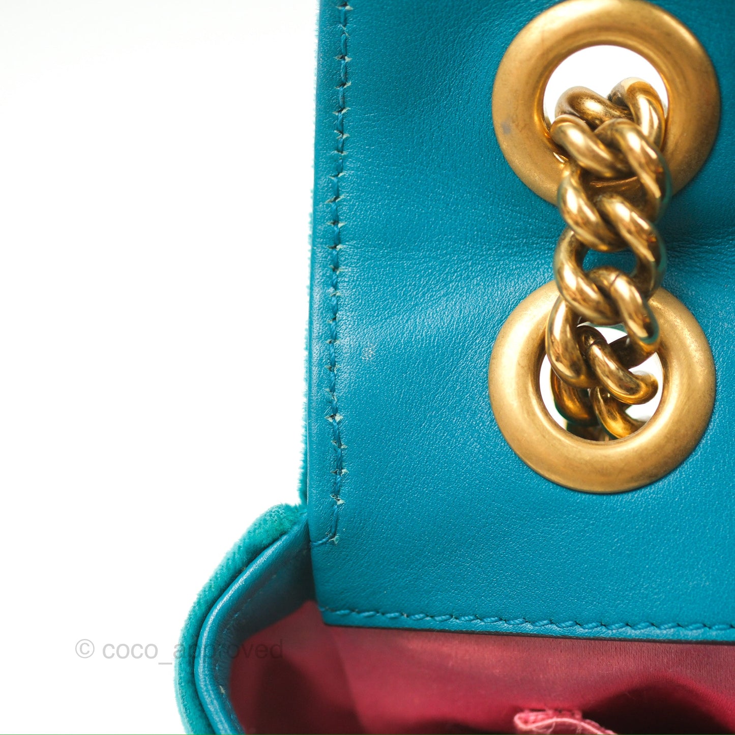 Gucci Mini Marmont Velvet Green Gold Hardware
