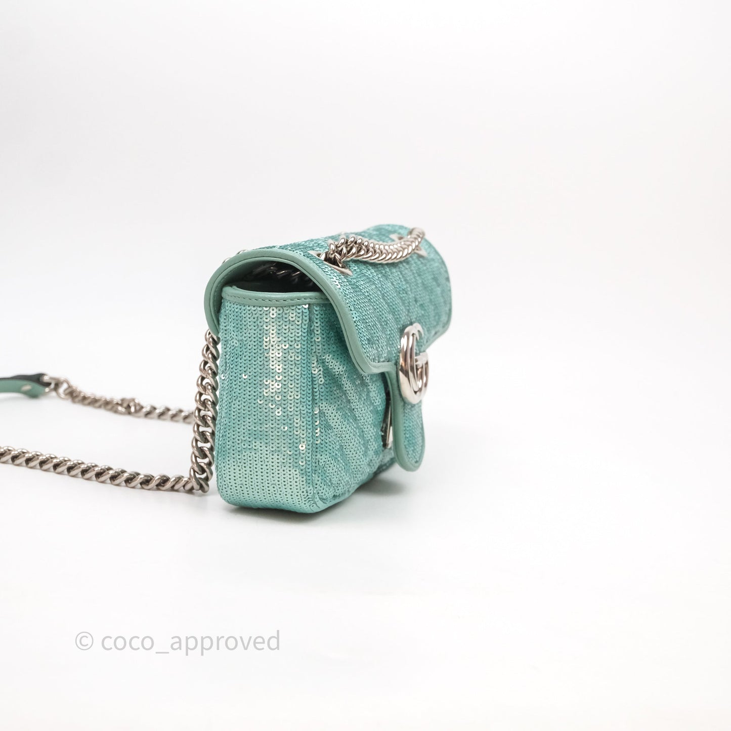 Gucci Mini Marmont Small Sequin Silver Hardware