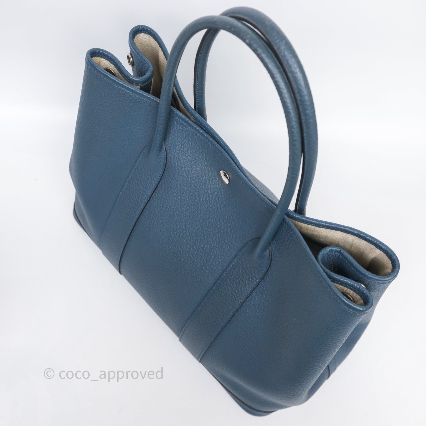 Hermès Garden Party 36 Bleu Palladium Hardware