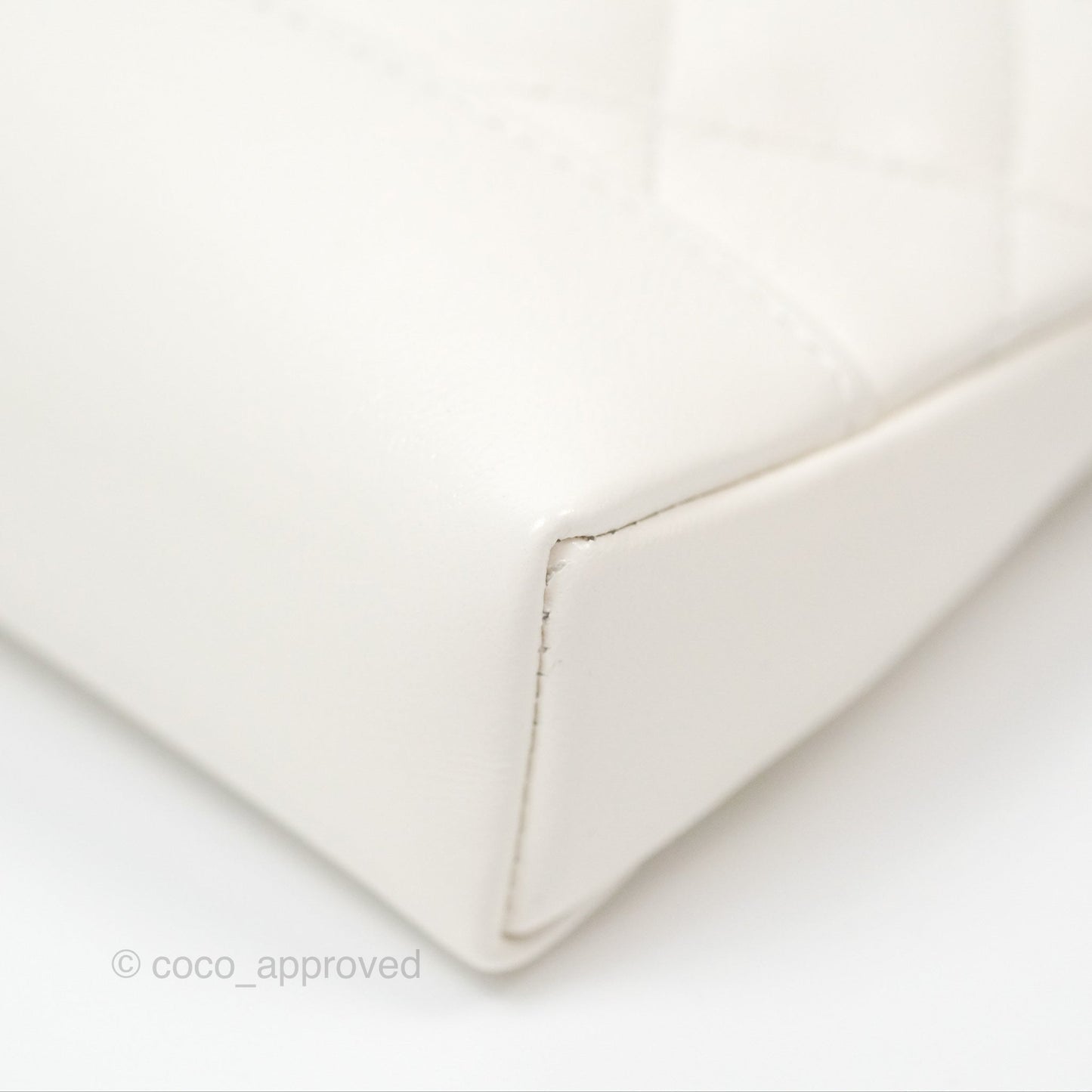 Chanel Nano 31 White Shiny Calfskin Gold Hardware