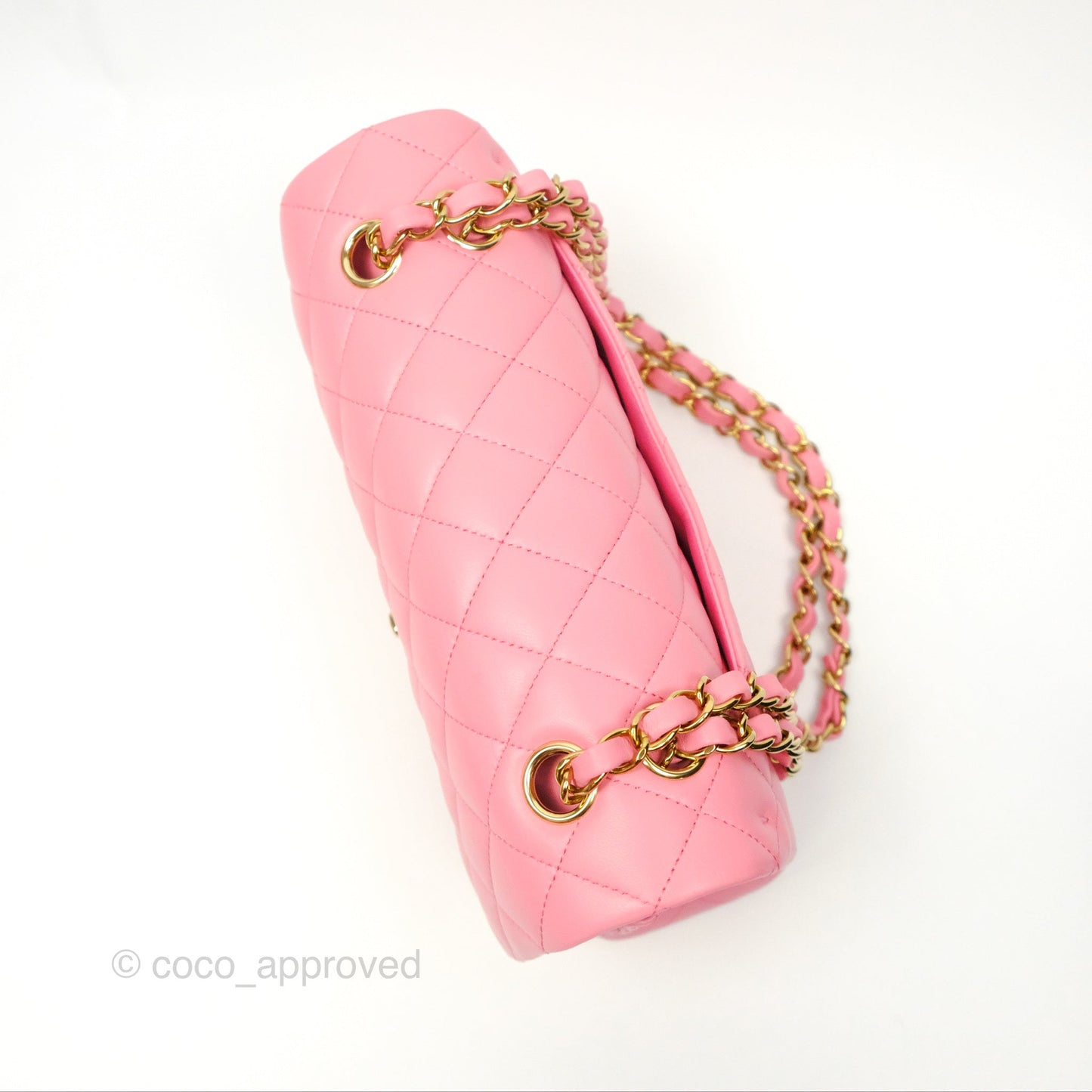 Chanel Small Classic Quilted Flap Pink Lambskin Gold Hardware